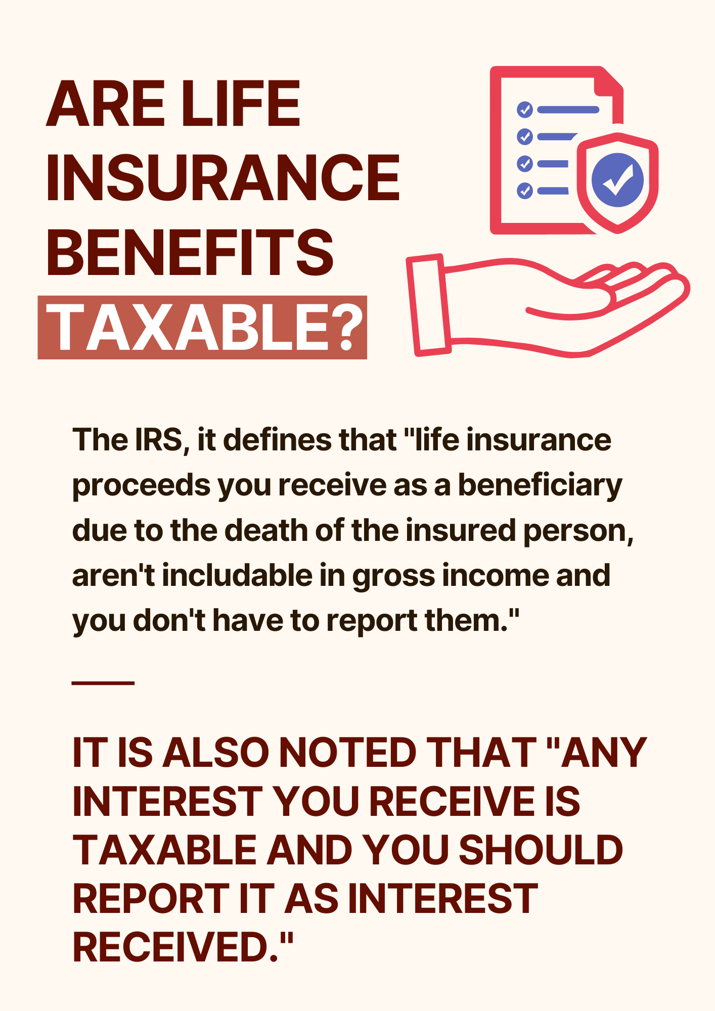 Is Life Insurance Payment Taxable Income